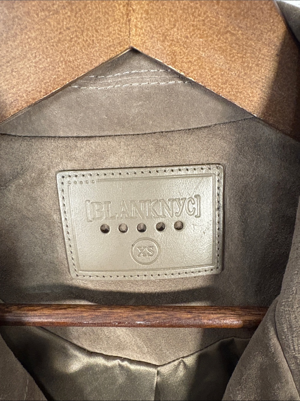 Blank NYC Taupe Suede Moto Jacket with Belt - Picture 2 of 5